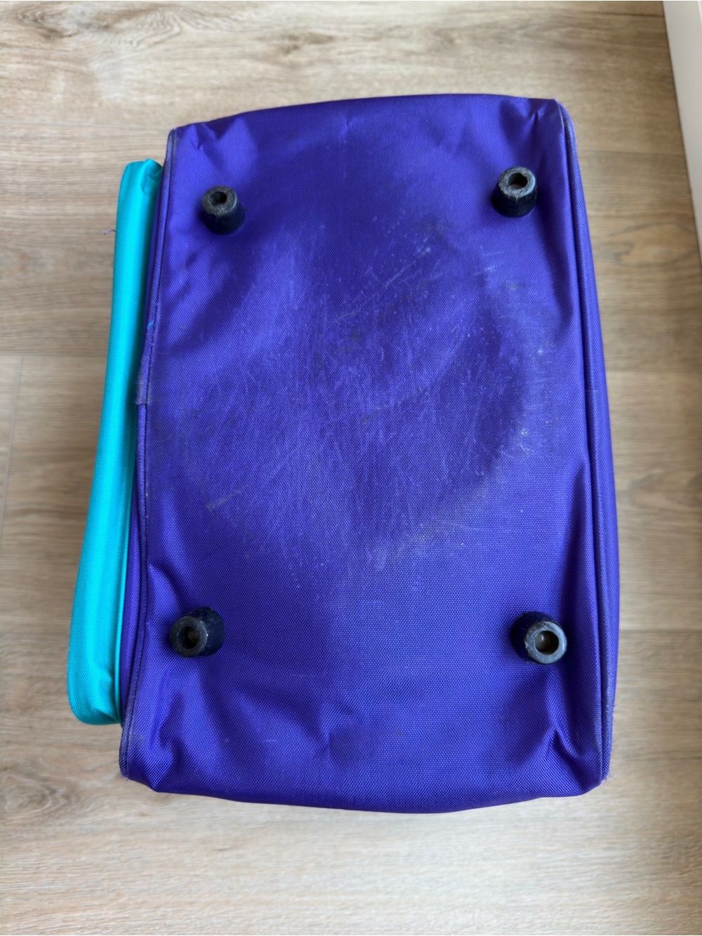 Vintage 90s Brunswick Bowling Bag Purple Teal Retro Bowling Core Gym Travel Tote - Picture 6 of 14